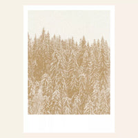 Risography postcard | Golden Trees
